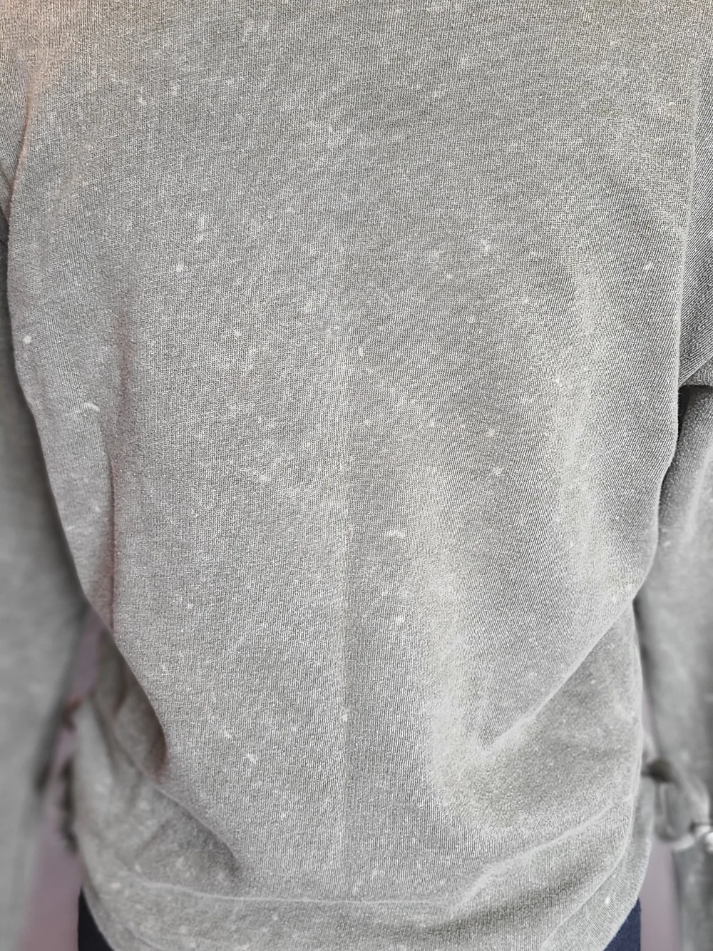 PINK Victoria's Secret Olive Green Sweatshirt with Ruched Sides - Picture 4 of 5